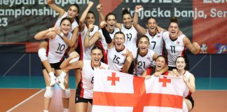 Грузия побеждает Сербию на Чемпионате Европы по волейболу среди девушек до 17 лет