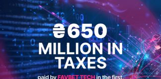 FAVBET Tech заплатил более 650 млн грн налогов за 9 месяцев 2025 года