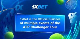 1xBet становится официальным партнером по ставкам серии теннисных турниров ATP Challenger Tour