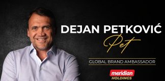 Meridian Holdings объявил Деяна Петковича глобальным амбассадором бренда