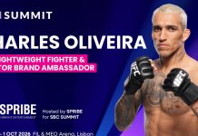 Чемпион UFC Чарльз Оливейра станет специальным гостем SBC Summit 2026